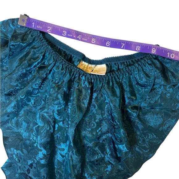 Vintage Victoria's Secret 90s Gold Label Lingerie Sleep Set Emerald Size Small - Picture 7 of 10